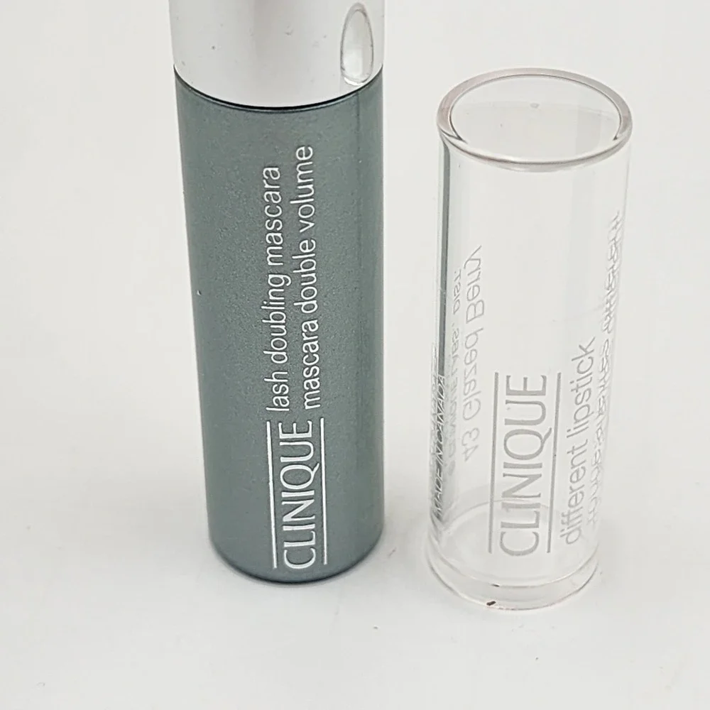 CLINIQUE‎ Glazed Berry #43 Different Lipstick & Black Lash Doubling Mascara DUO